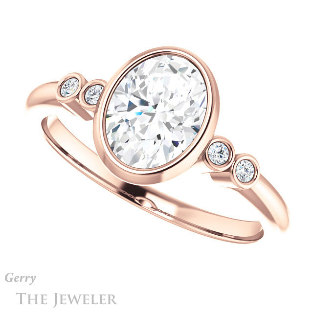 Oval Shaped Forever One Moissanite Engagement Ring #GTJ1079-oval-fo-r 5 Oval Shaped Forever One Moissanite Engagement Ring #GTJ1079-oval-fo-r