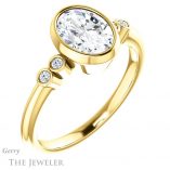 Oval Shaped Forever One Moissanite Engagement Ring #GTJ1079-oval-fo-y 4 Oval Shaped Forever One Moissanite Engagement Ring #GTJ1079-oval-fo-y
