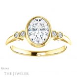Oval Shaped Forever One Moissanite Engagement Ring #GTJ1079-oval-fo-y 1 Oval Shaped Forever One Moissanite Engagement Ring #GTJ1079-oval-fo-y