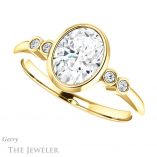 Oval Shaped Forever One Moissanite Engagement Ring #GTJ1079-oval-fo-y 5 Oval Shaped Forever One Moissanite Engagement Ring #GTJ1079-oval-fo-y