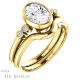 Oval Shaped Forever One Moissanite Engagement Ring #GTJ1079-oval-fo-y 6 Oval Shaped Forever One Moissanite Engagement Ring #GTJ1079-oval-fo-y