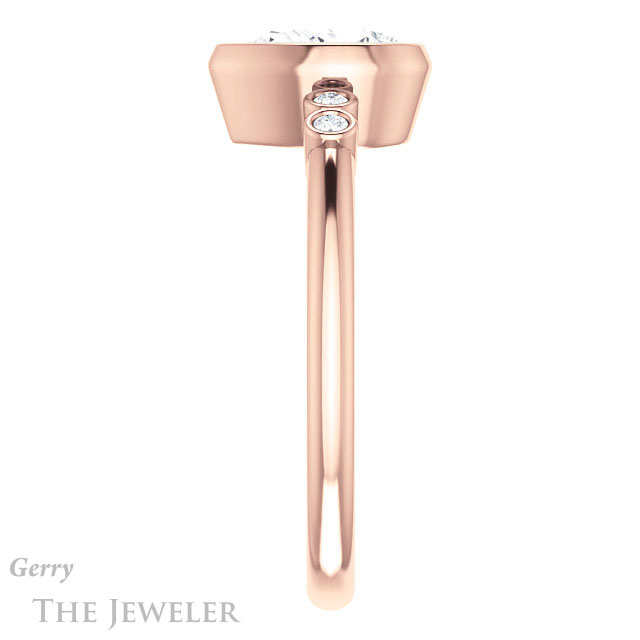 Pear Shaped Forever One Moissanite Engagement Ring #GTJ1079-pear-fb-r 3 Pear Shaped Forever Brilliant Moissanite Engagement Ring #GTJ1079-pear-fb-r
