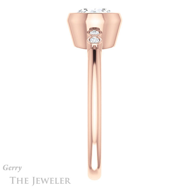 Round Cut Forever One Moissanite Engagement Ring #GTJ1079-round-fo-r 3 Round Cut Forever One Moissanite Engagement Ring #GTJ1079-round-fo-r