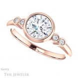 Round Cut Forever One Moissanite Engagement Ring #GTJ1079-round-fo-r 5 Round Cut Forever One Moissanite Engagement Ring #GTJ1079-round-fo-r