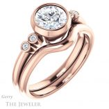 Round Cut Forever One Moissanite Engagement Ring #GTJ1079-round-fo-r 6 Round Cut Forever One Moissanite Engagement Ring #GTJ1079-round-fo-r