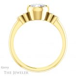 Round Cut Forever One Moissanite Engagement Ring #GTJ1079-round-fo-y 2 Round Cut Forever One Moissanite Engagement Ring #GTJ1079-round-fo-y