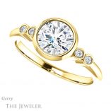 Round Cut Forever One Moissanite Engagement Ring #GTJ1079-round-fo-y 5 Round Cut Forever One Moissanite Engagement Ring #GTJ1079-round-fo-y