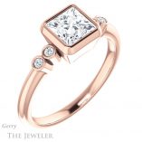 Princess Cut Forever One Moissanite Engagement Ring #GTJ1079-square-fo-r 4 Princess Cut Forever One Moissanite Engagement Ring #GTJ1079-square-fo-r