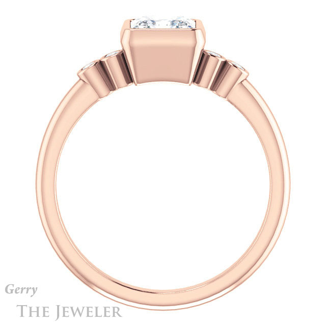 Princess Cut Forever One Moissanite Engagement Ring #GTJ1079-square-fo-r