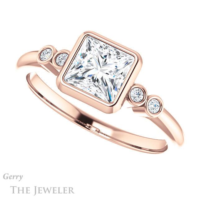 Princess Cut Forever One Moissanite Engagement Ring #GTJ1079-square-fo-r 5 Princess Cut Forever One Moissanite Engagement Ring #GTJ1079-square-fo-r
