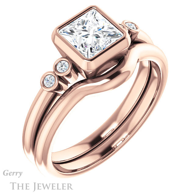 Princess Cut Forever One Moissanite Engagement Ring #GTJ1079-square-fo-r 6 Princess Cut Forever One Moissanite Engagement Ring #GTJ1079-square-fo-r