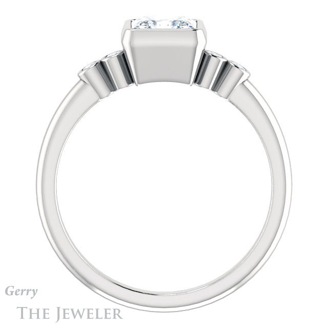 Princess Cut Forever One Moissanite Engagement Ring #GTJ1079-square-fo-w