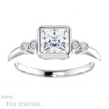 Princess Cut Forever One Moissanite Engagement Ring #GTJ1079-square-fo-w