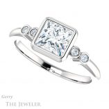 Princess Cut Forever One Moissanite Engagement Ring #GTJ1079-square-fo-w