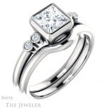 Princess Cut Forever One Moissanite Engagement Ring #GTJ1079-square-fo-w