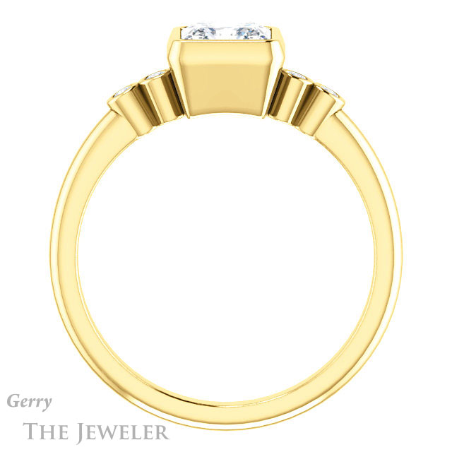Princess Cut Forever One Moissanite Engagement Ring #GTJ1079-square-fo-y