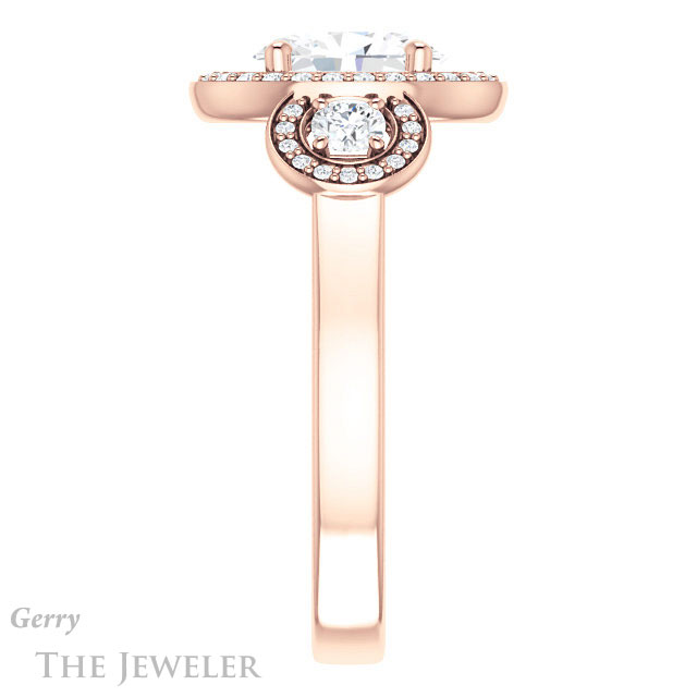 Oval Shaped Forever One Moissanite Engagement Ring #GTJ1084-oval-fo-r | Gerry The Jeweler Oval Shaped Forever One Moissanite Engagement Ring #GTJ1084-oval-fo-r