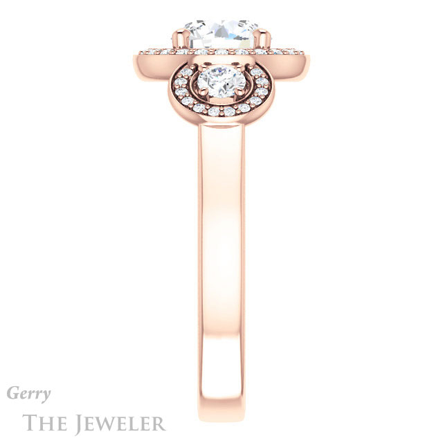 Round Cut Forever One Moissanite Engagement Ring #GTJ1084-round-fo-r | Gerry The Jeweler Round Cut Forever One Moissanite Engagement Ring #GTJ1084-round-fo-r