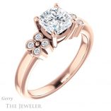 Cushion Cut Forever One Moissanite Engagement Ring #GTJ1086-cushion-fo-r