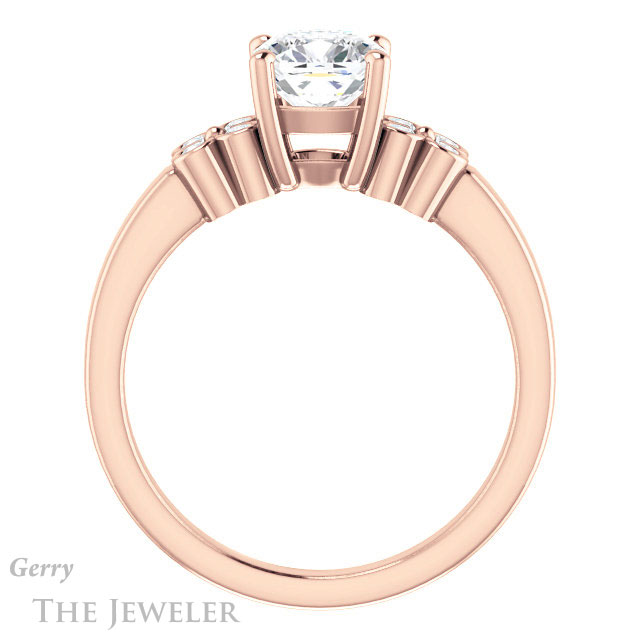Cushion Cut Forever One Moissanite Engagement Ring #GTJ1086-cushion-fo-r