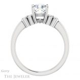 Cushion Cut Forever One Moissanite Engagement Ring #GTJ1086-cushion-fo-w