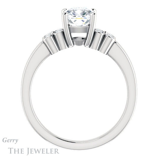 Cushion Cut Forever One Moissanite Engagement Ring #GTJ1086-cushion-fo-w