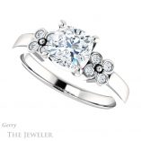 Cushion Cut Forever One Moissanite Engagement Ring #GTJ1086-cushion-fo-w