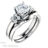 Cushion Cut Forever One Moissanite Engagement Ring #GTJ1086-cushion-fo-w