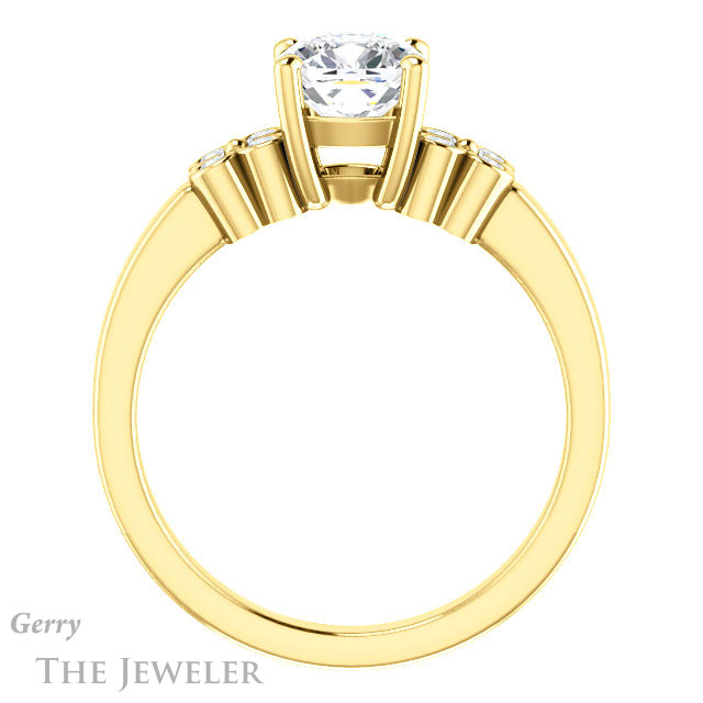 Cushion Cut Forever One Moissanite Engagement Ring #GTJ1086-cushion-fo-y
