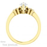 Marquise Cut Forever One Moissanite Engagement Ring #GTJ1086-marquise-fb-y 2 Marquise Cut Forever Brilliant Moissanite Engagement Ring #GTJ1086-marquise-fb-y