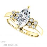 Marquise Cut Forever One Moissanite Engagement Ring #GTJ1086-marquise-fb-y 5 Marquise Cut Forever Brilliant Moissanite Engagement Ring #GTJ1086-marquise-fb-y