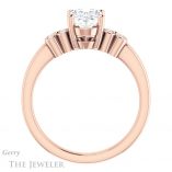 Oval Shaped Forever One Moissanite Engagement Ring #GTJ1086-oval-fo-r
