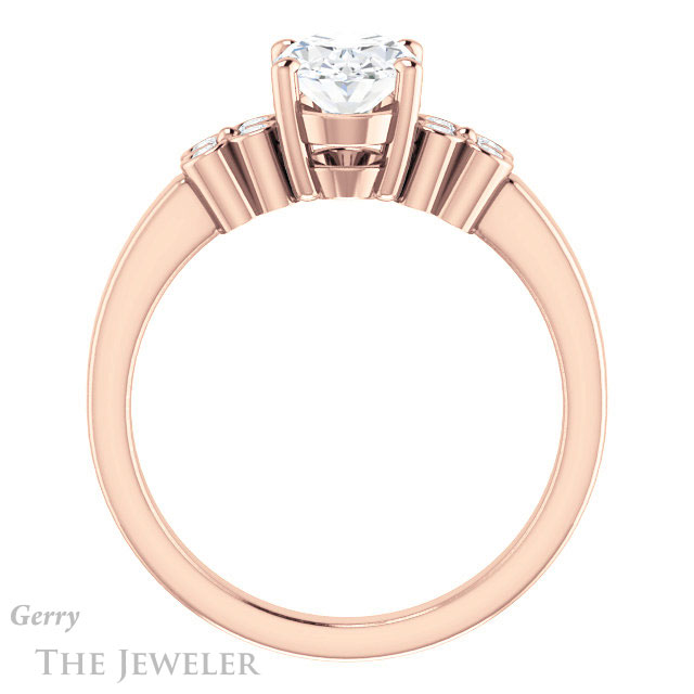 Oval Shaped Forever One Moissanite Engagement Ring #GTJ1086-oval-fo-r
