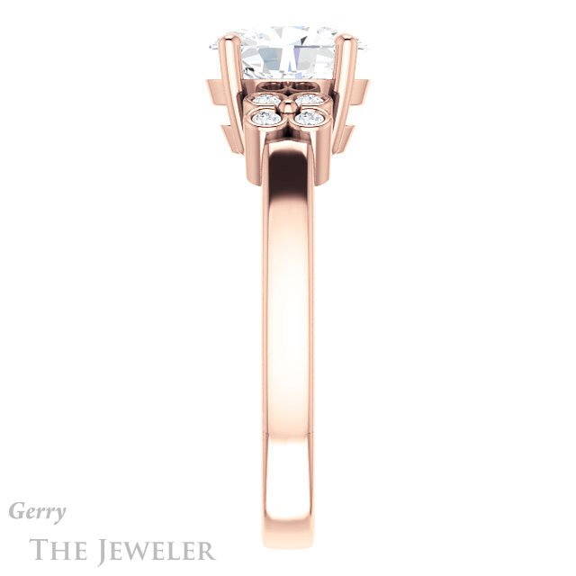 Oval Shaped Forever One Moissanite Engagement Ring #GTJ1086-oval-fo-r