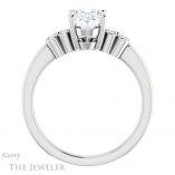 Oval Shaped Forever One Moissanite Engagement Ring #GTJ1086-oval-fo-w 2 Oval Shaped Forever One Moissanite Engagement Ring #GTJ1086-oval-fo-w