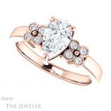 Pear Shaped Forever One Moissanite Engagement Ring #GTJ1086-pear-fb-r 5 Pear Shaped Forever Brilliant Moissanite Engagement Ring #GTJ1086-pear-fb-r