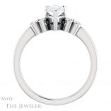 Pear Shaped Forever Brilliant Moissanite Engagement Ring #GTJ1086-pear-fb-w