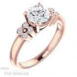Round Cut Forever One Moissanite Engagement Ring #GTJ1086-round-fo-r 4 Round Cut Forever One Moissanite Engagement Ring #GTJ1086-round-fo-r