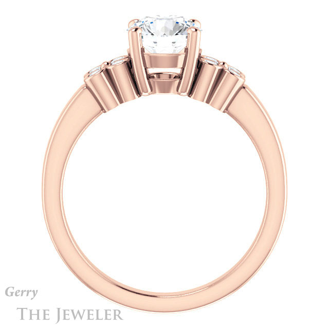 Round Cut Forever One Moissanite Engagement Ring #GTJ1086-round-fo-r 2 Round Cut Forever One Moissanite Engagement Ring #GTJ1086-round-fo-r
