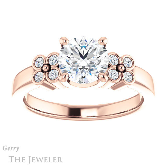 Round Cut Forever One Moissanite Engagement Ring #GTJ1086-round-fo-r 1 Round Cut Forever One Moissanite Engagement Ring #GTJ1086-round-fo-r