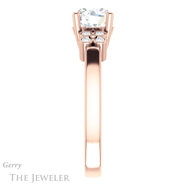 Round Cut Forever One Moissanite Engagement Ring #GTJ1086-round-fo-r 3 Round Cut Forever One Moissanite Engagement Ring #GTJ1086-round-fo-r