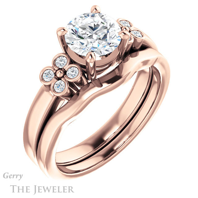 Round Cut Forever One Moissanite Engagement Ring #GTJ1086-round-fo-r 6 Round Cut Forever One Moissanite Engagement Ring #GTJ1086-round-fo-r