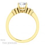 Round Cut Forever One Moissanite Engagement Ring #GTJ1086-round-fo-y 2 Round Cut Forever One Moissanite Engagement Ring #GTJ1086-round-fo-y