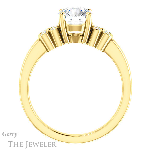 Round Cut Forever One Moissanite Engagement Ring #GTJ1086-round-fo-y 2 Round Cut Forever One Moissanite Engagement Ring #GTJ1086-round-fo-y
