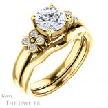 Round Cut Forever One Moissanite Engagement Ring #GTJ1086-round-fo-y 6 Round Cut Forever One Moissanite Engagement Ring #GTJ1086-round-fo-y