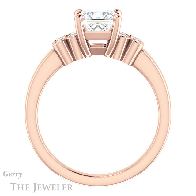 Princess Cut Forever One Moissanite Engagement Ring #GTJ1086-square-fo-r