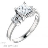 Princess Cut Forever One Moissanite Engagement Ring #GTJ1086-square-fo-w