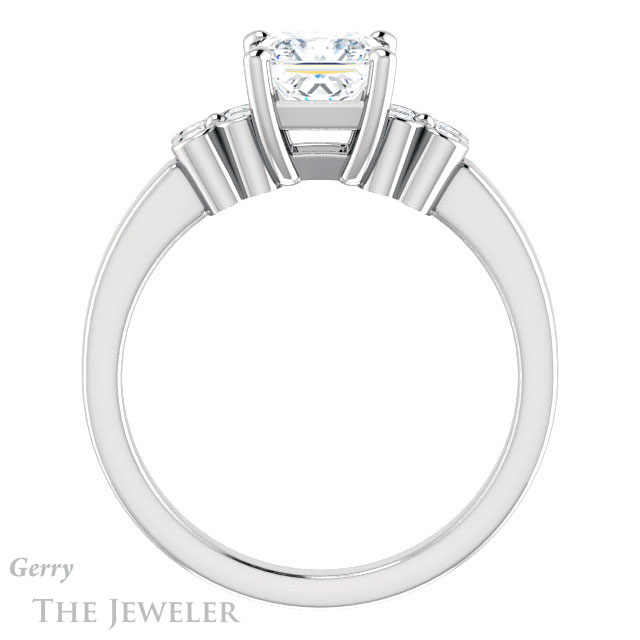 Princess Cut Forever One Moissanite Engagement Ring #GTJ1086-square-fo-w