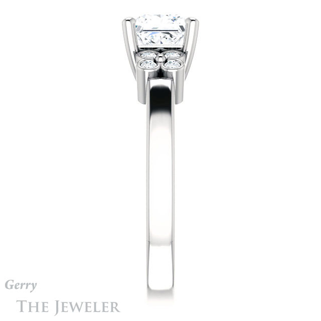 Princess Cut Forever One Moissanite Engagement Ring #GTJ1086-square-fo-w