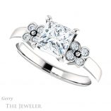 Princess Cut Forever One Moissanite Engagement Ring #GTJ1086-square-fo-w